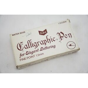 9 Count Sanfords Calligraphic Pen Black Fine Point 1.5mm 41001, New Old Stock